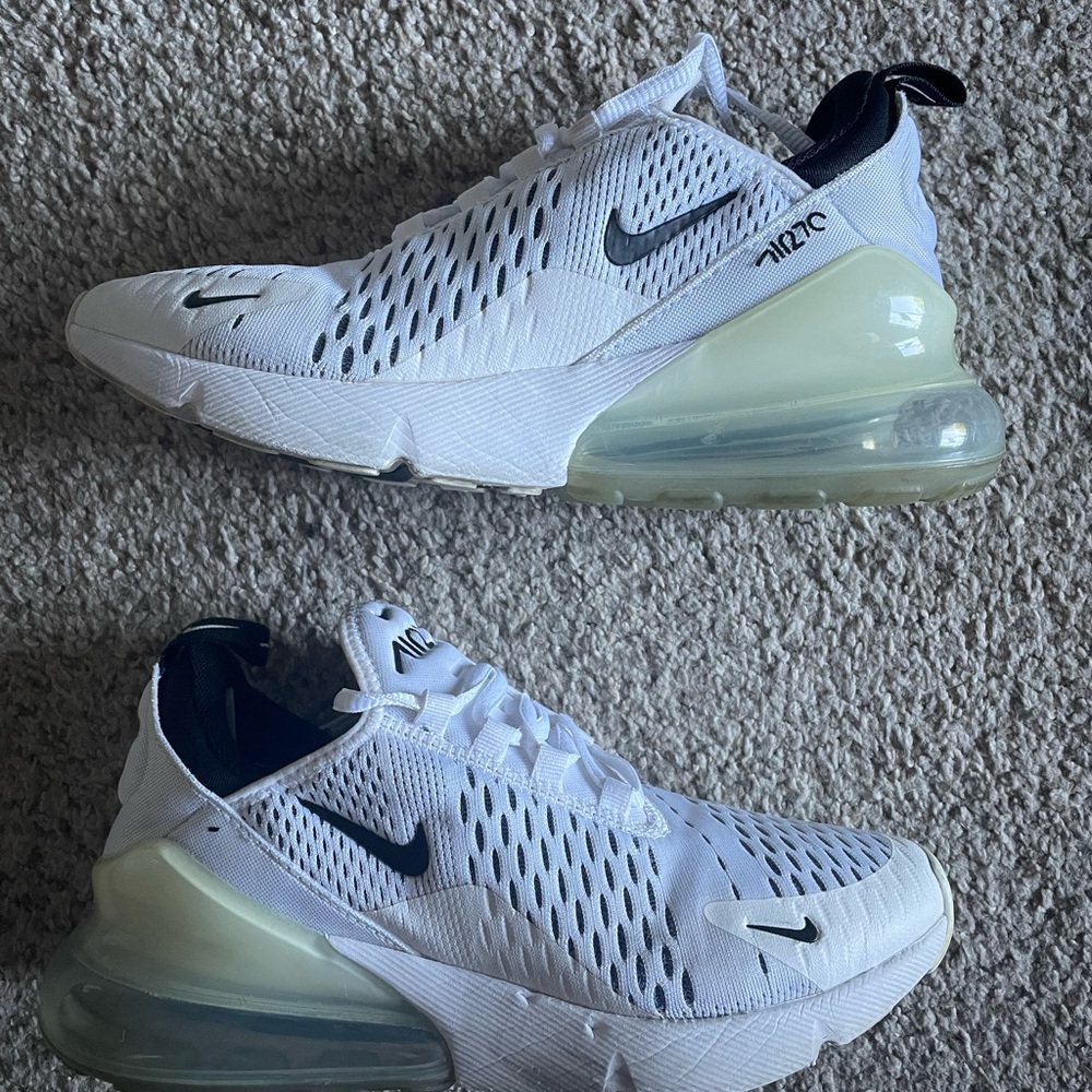 Nike Air Max 270 White and Black womens Shoes gym